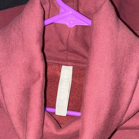 Athleta 24/7 Funnel Neck Sweatshirt Maroon Large - Picture 3 of 4